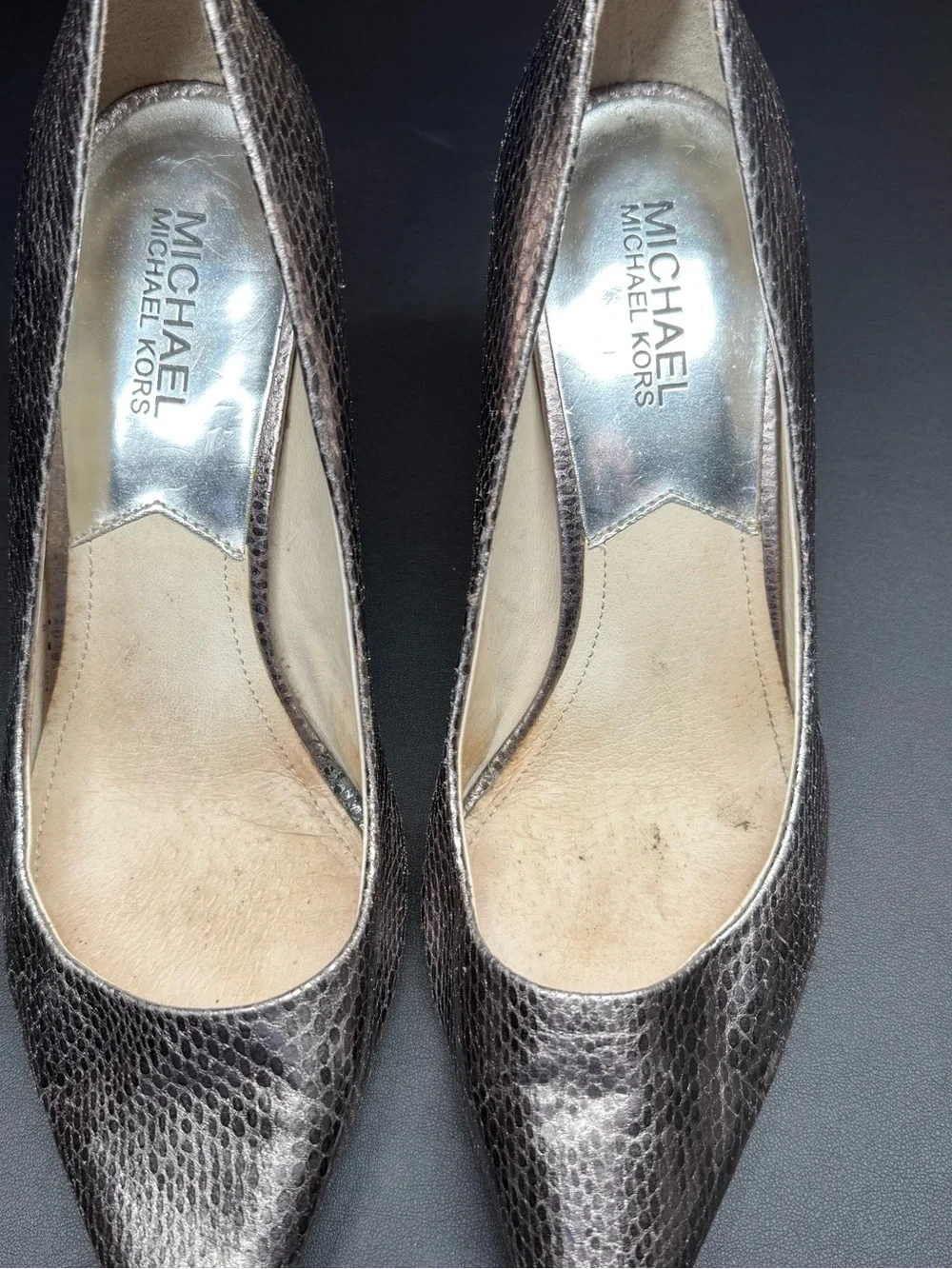 Michael Kors Metallic Brown Pointed-Toe Heels
